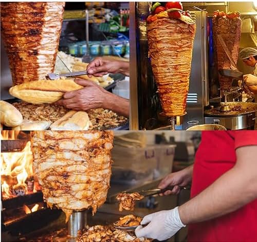 Shawarma Grill Machine with 2 Burners LP Gas Kebab Gyro Grill Machine Vertical Rotating Broiler for Commercial and Home Use - Image 5
