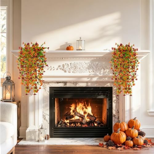ZFProcess Artificial Fall Mums Fake Flowers Plants for Outdoor Home Decor - Image 4