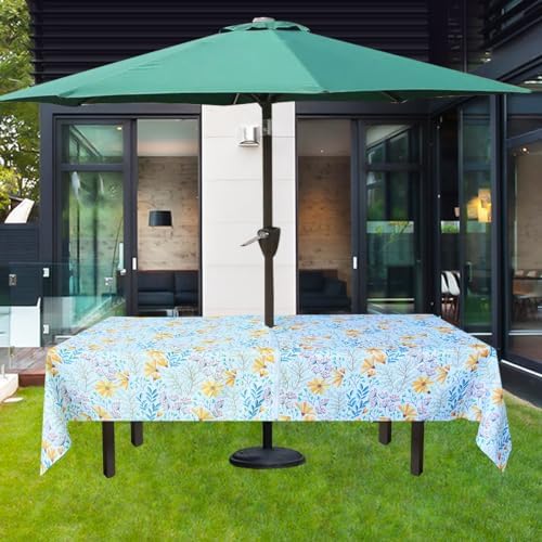 EHouseHome Outdoor and Indoor 60x84 inch Tablecloth with Umbrella Hole and Zipper, Waterproof Zippered Patio Cloths, Spring/Summer Table Covers for Backyard Circular Table/BBQs/Picnic - Image 3