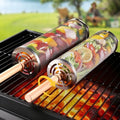 Rolling Grill Basket,Grill Baskets for Outdoor Grill,BarBecue Accessories for Vegetables & Shrimp,304 Stainless Steel, Unique Gift for Dad or Husband by Unknown