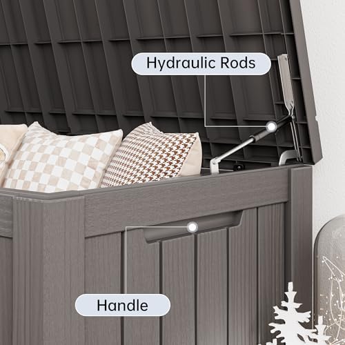 KAMABOKO 160 Gallon Outdoor Storage Box Waterproof Deck Box for Patio - Image 5