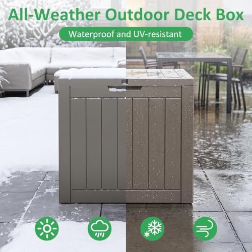 40 Gallon Lockable Outdoor Deck Box, Waterproof Weatherproof Resin Storage Container for Patio Cushions, Garden Tools and Outdoor Accessories (Pro Grey) - Image 6