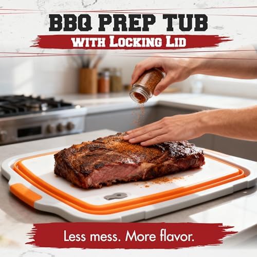 KITCHEN PERFECTION Collapsible XL Smoker & BBQ Prep Tub with Locking Lid - Image 2