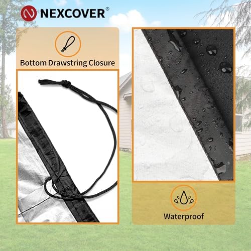 NEXCOVER 58 inch Grill Cover for Outdoor Grill, Waterproof BBQ Cover, Fade Resistant Gas Barbeque Cover, Fits Grill of Weber, Brinkmann, Nexgrill, Black Barbecue Cover. - Image 5