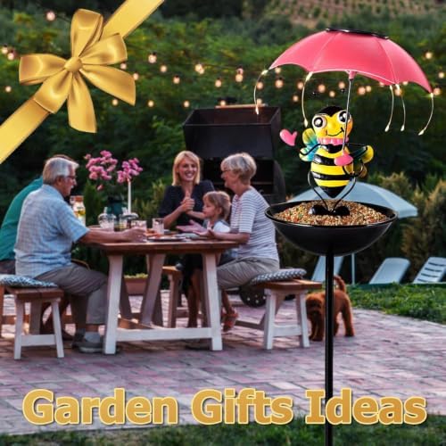 Solar Bird Feeders for Outdoors, Bee Garden Decor with Umbrella Light - Image 7