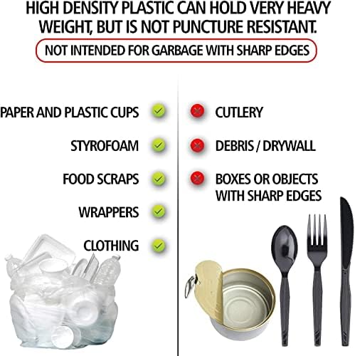 Aluf Plastics - 12-16 Gallon Clear Trash Bags - 24" x 33"- 8 Micron Equivalent High Density Value Garbage Bags for Bathroom, Office, Industrial, Commercial - (1 Pallet of 100 Cases, 10000 Bags Total) - Image 3