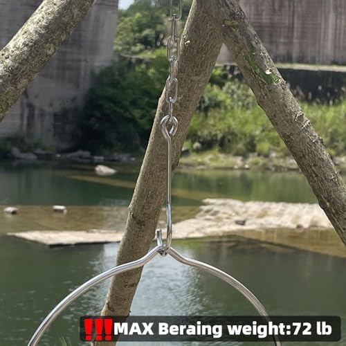 Stainless Steel Camping Tripod Board,Turn Branches into Campfire Tripod - Image 6