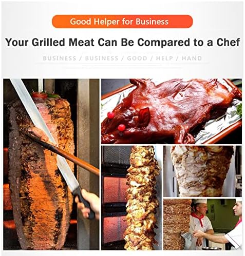 Kebab Machine Gas Vertical Grill Smokeless Barbecue Grill Stoves Stainless Steel with Burners 360° Rotation Automatic Kebab Machine for Shawarma, Chicken Roaster, Tacos Meat,style4 (Style2) - Image 4