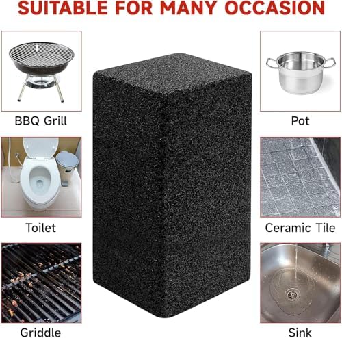 8 Pack Grill Cleaning Brick Bulk, Heavy Duty Grill Pumice Stone Brick Commercial Grade Cleaning Grill Stone Reusable for Home Restaurant Griddles, Flat Top Grills, BBQ Grates Outdoor Cleans - Image 6