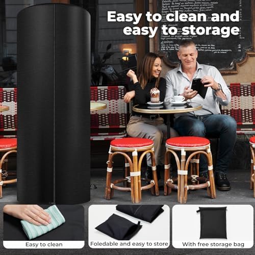 LPG Patio Heaters Cover, Cylinder Tower Patio Heater Covers, Heavy-duty and Weather-resistant Oxford Fabric, Waterproof, Dust-proof, Snow-proof, Windproof, with Zipper and Storage Bag - Image 5