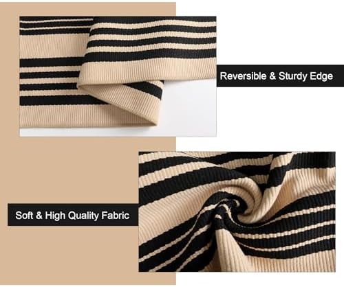 Striped Fall Outdoor Rug 4x6ft, Washable Cotton Hand Woven Patio Rug - Image 4