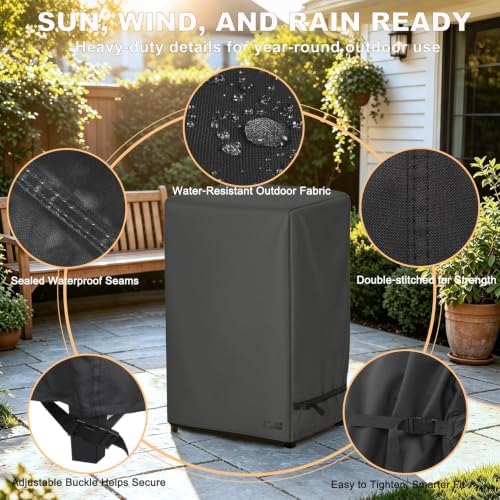 NetttyPro Electric Smoker Cover 30 inch for Outside, 19" W x 18" D x 33" H - Image 3