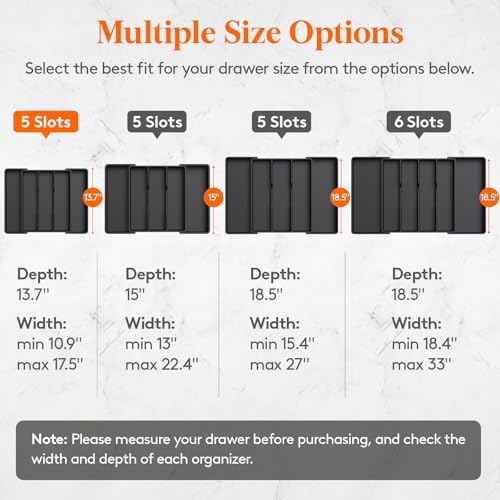 Lifewit Utensil Organizer for Kitchen Drawers, Expandable Utensil Tray - Image 2