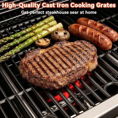 463365021 Cast Iron Grill Grates for Charbroil Performance 4 Burner - Image 6