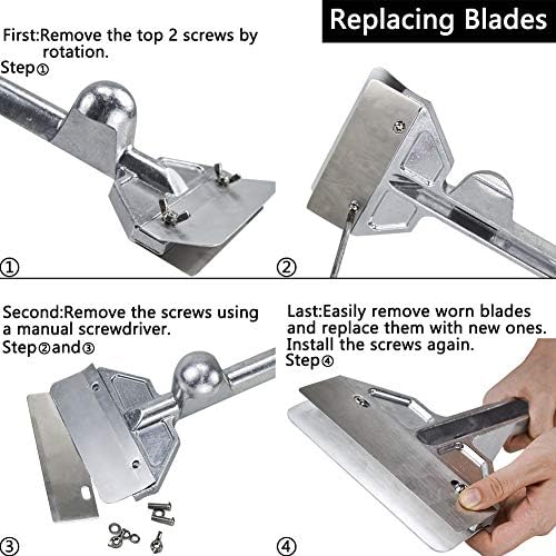 LRui Stainless Steel Grill Scraper 6" Replacement Blade Pack of 4 Heavy Duty Outdoor BBQ Grill Cleaning Tools & Accessories - Image 4