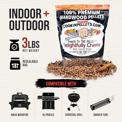 CookinPellets Premium Delightfully Cherry Hardwood BBQ Smoking Pellets, 3lb - Image 3