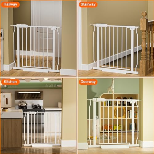 34 to 38.5 Inch Wide Baby Gate for Stairs Doorways - Image 6