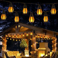 Solar String Lights for Outside, 21Ft Solar Patio Light with 10 Flickering by Jnaurb