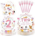 96Pcs Two Let the Dogs Out Party Decorations for Girls Puppy Serves 24 by Greencian
