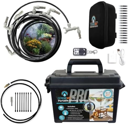 EXTREMEMIST Portable Mist System Pro 24ft Wireless Outdoor Cooling Kit by ExtremeMist