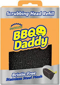 Scrub Daddy BBQ Daddy Grill Brush Head Refill - Bristle Free Grill Brush ArmorTec Steel Mesh Grill Cleaning Brush Attachment - Steam-Activated Cleaning Scrubber for Grates (1 Count) by ScrubDaddy