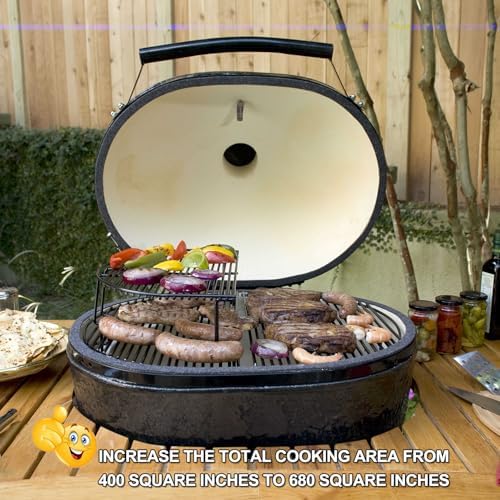 Extended Cooking Racks Replacement for Primo Grill Accessories Primo Oval XL Grill by Primo 332, Porcelain Steel, 1 per Box - Image 6