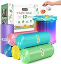 Teivio Small Colorful Clear Trash Bags 1.2 Gallon 330 Count Garbage Bags by Teivio