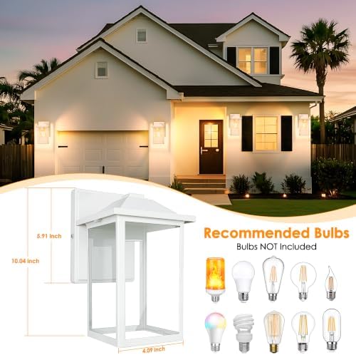 MATAMEYE Outdoor Wall Light Fixture, Exterior Waterproof Porch Lighting - Image 2
