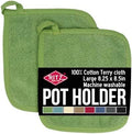 RITZ Terry Potholder & Hot Pad: Unparalleled Heat Resistant, Durable 100% Cotton – Ergonomically Designed for Optimal Grip – Easy-Care Machine Washable – 2-Pack, Cactus by RITZ