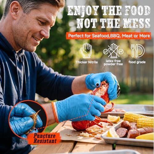 ANBOSON BBQ Gloves,Disposable BBQ Gloves Heat Resistant Cooking - Image 4