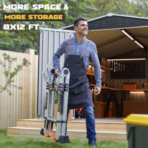 Polar Aurora 8 x 12 FT Outdoor Storage Shed - Image 2