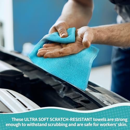 Microfiber Cleaning Cloth, 12 Pack Cleaning Rags, 12" x 12" Microfiber Towel, Lint Free Non-Abrasive Dusting Cloth, Microfiber Towels for Cars Kitchen Garage House Office - Image 3