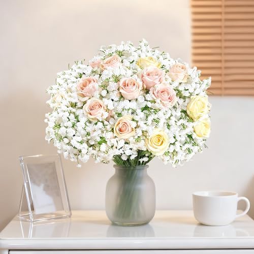 200Pcs Babys Breath Artificial Flowers-Gypsophila Babys Breath Flowers Artificial Bulk-White Real Touch Fake Flowers for Wedding Home Garden Decor - Image 4