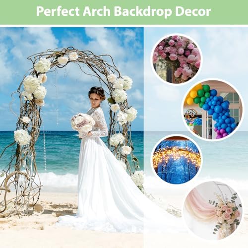 RUBFAC 7.8ft Garden Arbor, Metal Arch Frame for Wedding Ceremony - Image 5