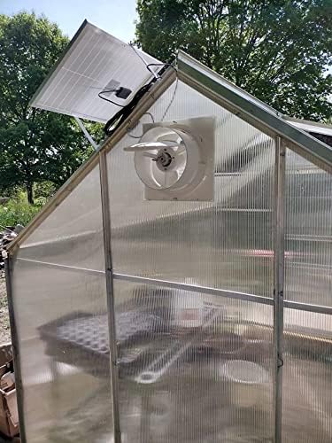 blessny 8" Solar Exhaust Fan for Greenhouse, Chicken Coop, Shed & Pet House - Image 2