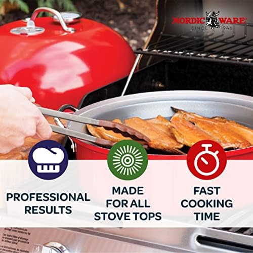 Nordic Ware Stovetop Kettle Smoker, Full Size, Red - Image 3