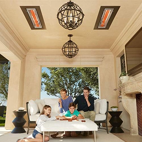 Infratech WD-3024 SS Stainless Steel Fixture Dual Element Electric Patio Heater 33" Long, 3000 Watt, 240 Volts, Stainless Steel - Image 5