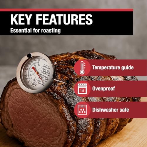 CDN Ovenproof Meat Thermometer NSF Certified Pro Accurate, Temperature Guide on 2" Dial - Easy-to-Read - Poultry, Roasting, Waterproof - IRM200 - Image 4
