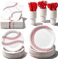 400 Pcs Disposable Baseball Party Tableware Set for 50 Guests by COSINIA