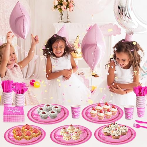 400 Pcs Disposable Let's Go Party Tableware Set for 50 Guests - Image 4