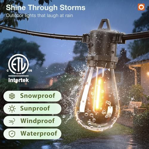 addlon 150FT Outdoor String Lights LED with Remote Dimmable Waterproof - Image 4