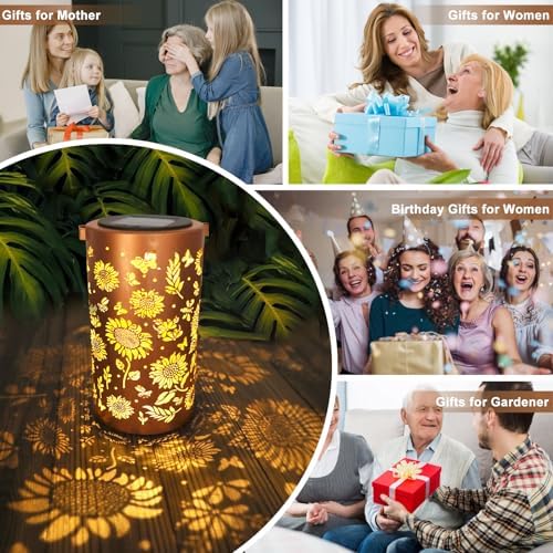 BSGlobal Sunflower Solar Lanterns Outdoor Waterproof Hanging Lights - Image 6