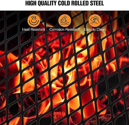 REDCAMP Folding Campfire Grill Heavy Duty Steel Grate, Portable Camp Fire Cooking Rack Over Fire Pit with Carrying Bag for Outdoor BBQ Camping - Image 4