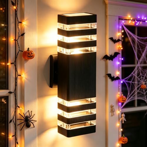 Black Outdoor Lights for House Waterproof Modern Exterior Lighting Fixtures by LINSHINY