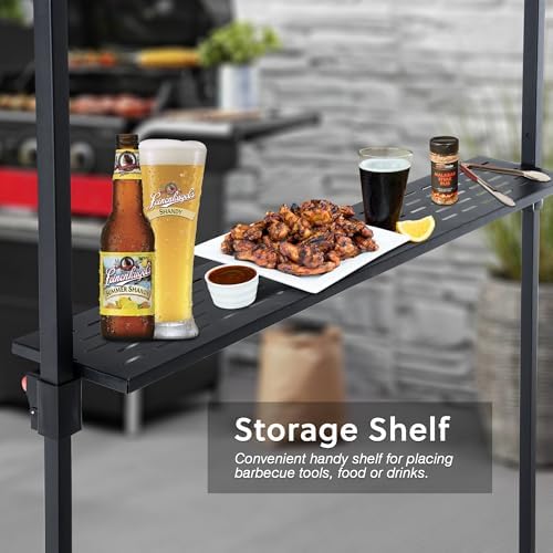 ABCCANOPY 8x5 Pop Up BBQ Grill Gazebo with Lights & Sidewall, Brown - Image 6