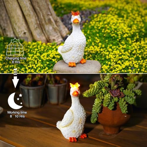 Goodeco Garden Goose with Solar Butterfly Statue - Image 5