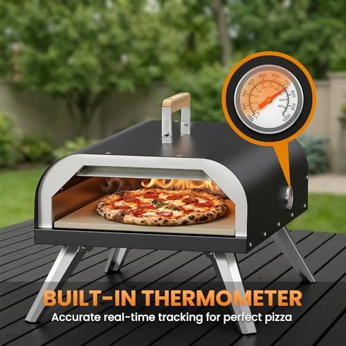 WOOCIT 12" Multi-Fuel Outdoor Pizza Oven, Reaches 720°F, Wood and Propane - Image 5