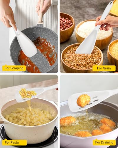 BUNDLEPRO Silicone Cooking Spoons for Nonstick Cookware, One-Piece, 2 Pack - Image 5