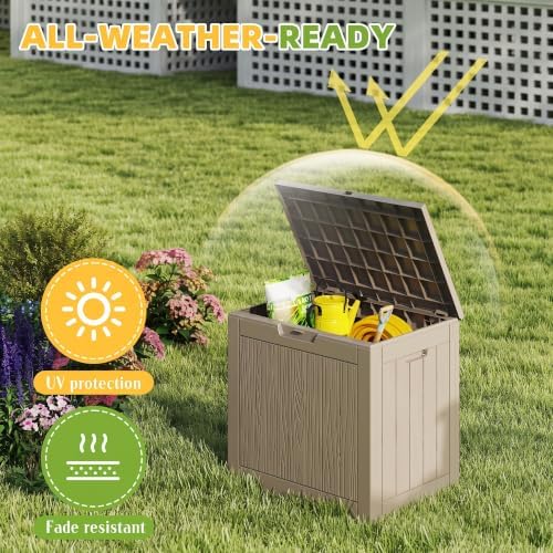ROJIK 50 Gallon Deck Boxes Outdoor Waterproof Storage Box, Black - Image 4