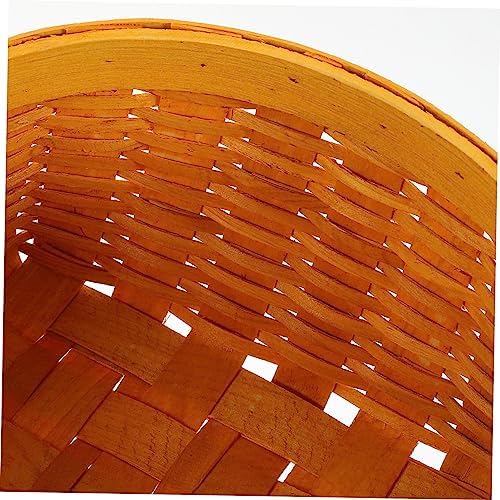 Yardwe 2pcs Outdoor Woven Picnic Basket Sturdy Handle Capacity Fruit Vegetable Storage for Picnics Parties and Home Organization Rustic Design for Easy Carrying - Image 5